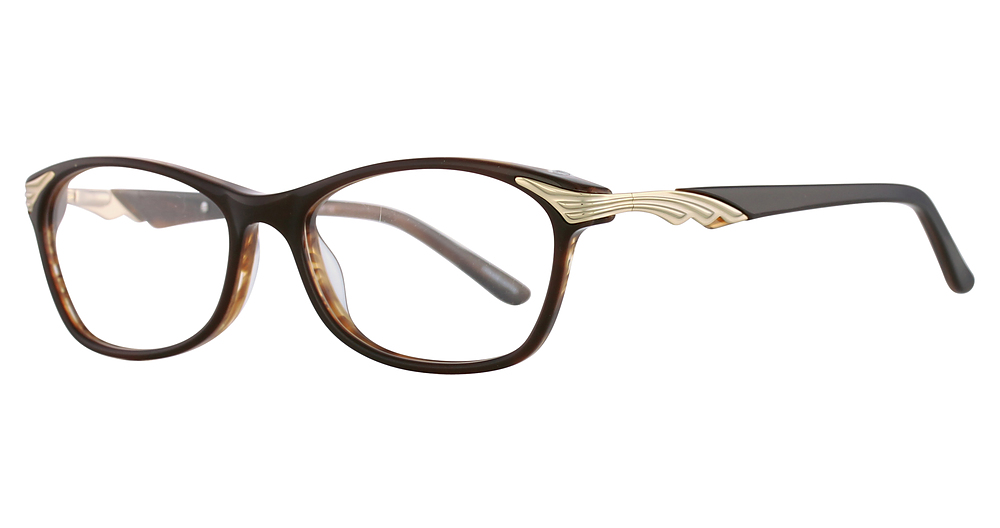 Dark Brown & Satin Gold