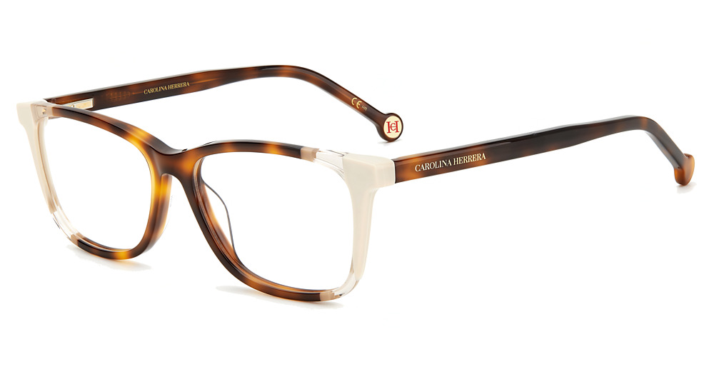 Carolina Herrera CH 0066 rectangle eyeglasses in Hvnivory