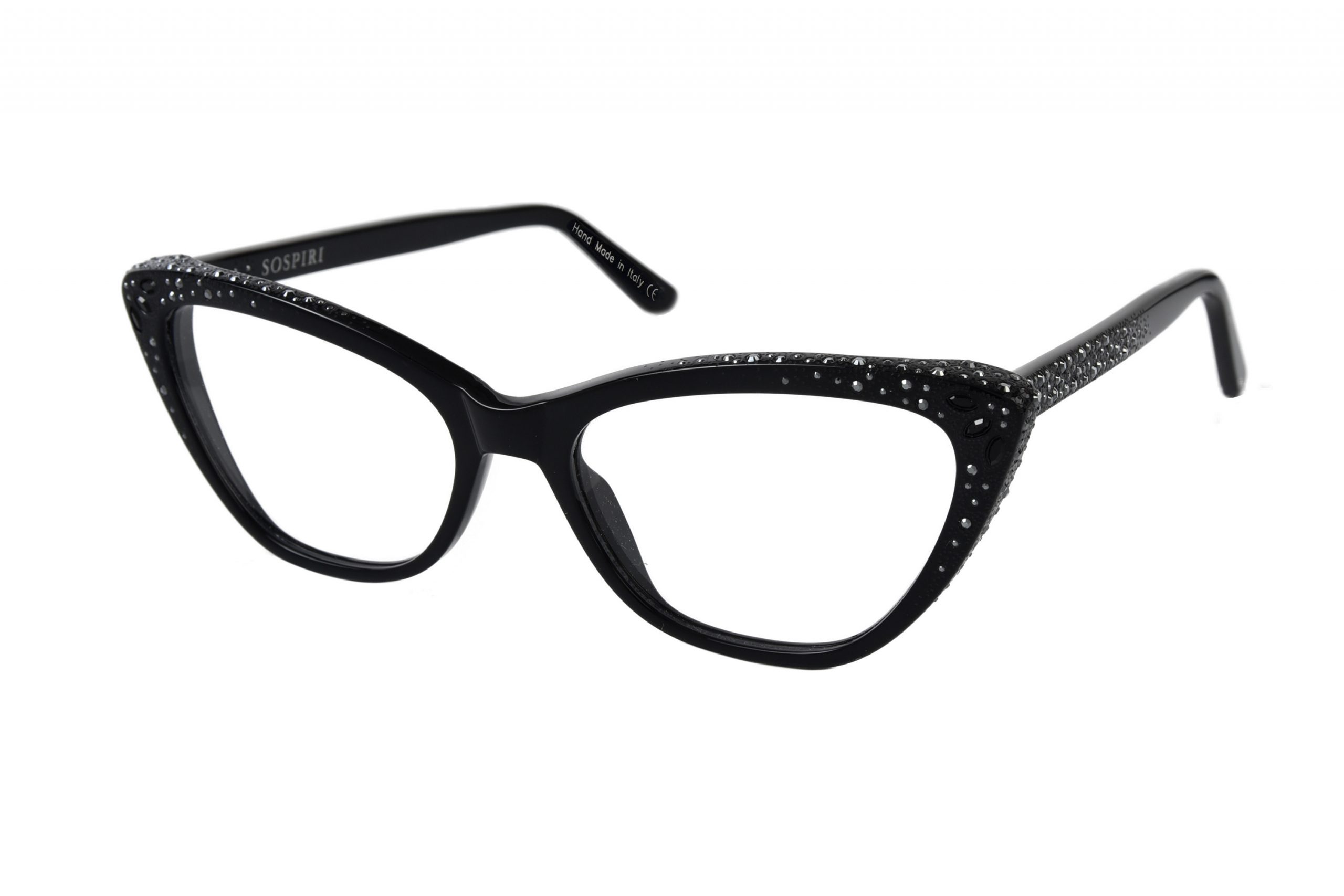 Black with black crystals