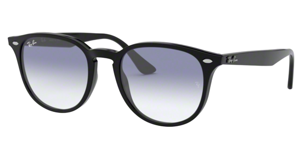 Ray-Ban RB4259 round sunglasses in Black/Clear Gradient Light Blue