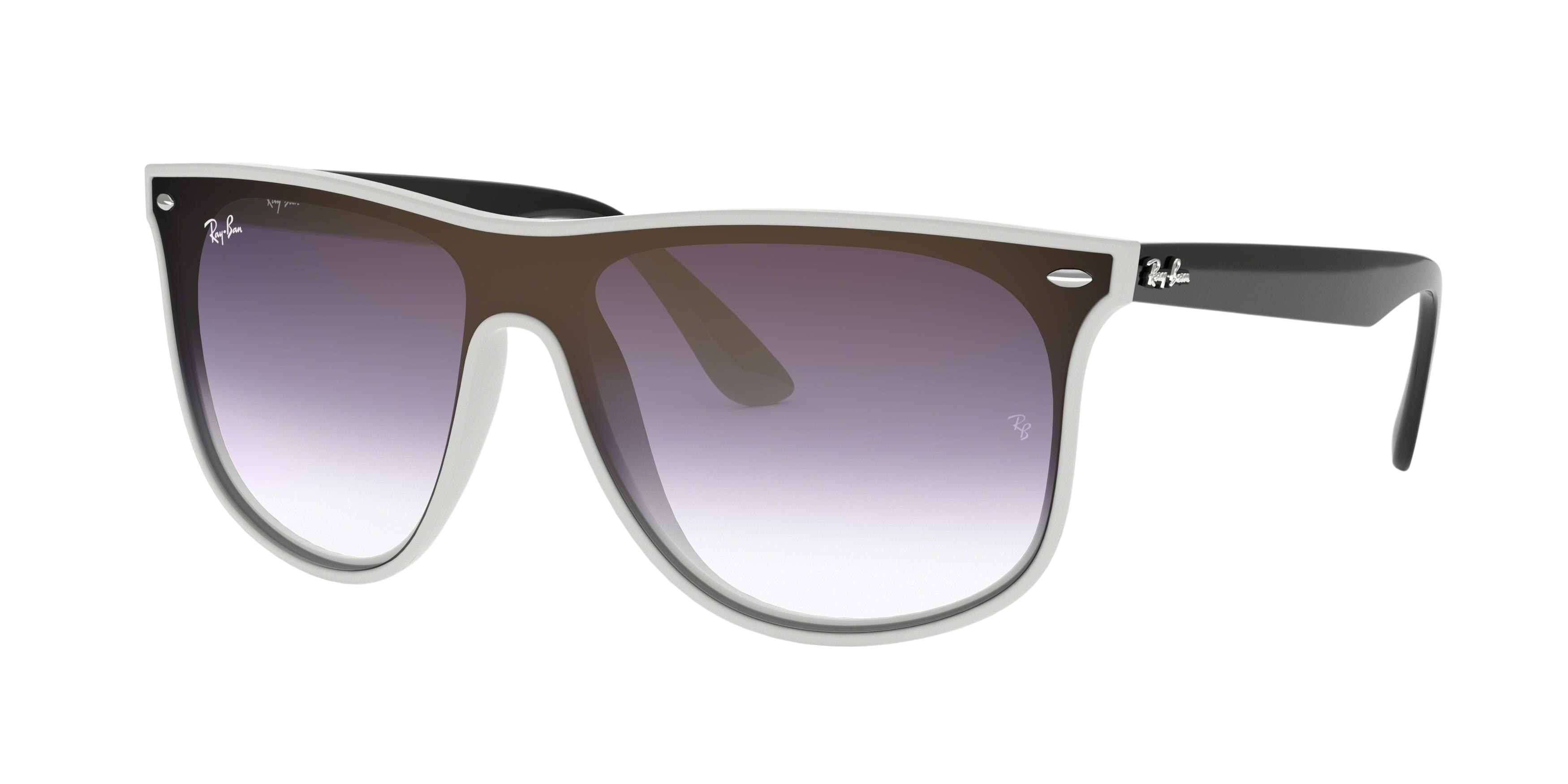Ray-Ban RB4447N square sunglasses in White Demishiny