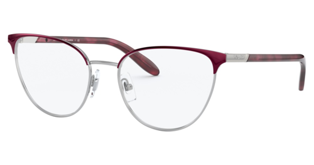 SHINY BURGUNDY ON SILVER