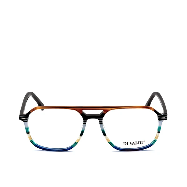 BROWN & BLUE + MULTI COLORED LINES