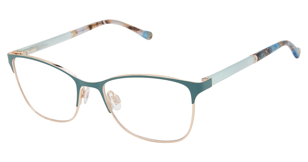 teal / rose gold