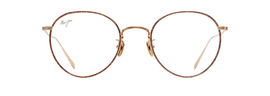 Gold with Brown Fabric Pattern Eye Rim