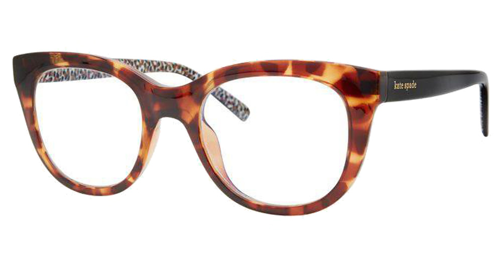 Kate Spade ODESSA/BB rectangle eyeglasses in Havana