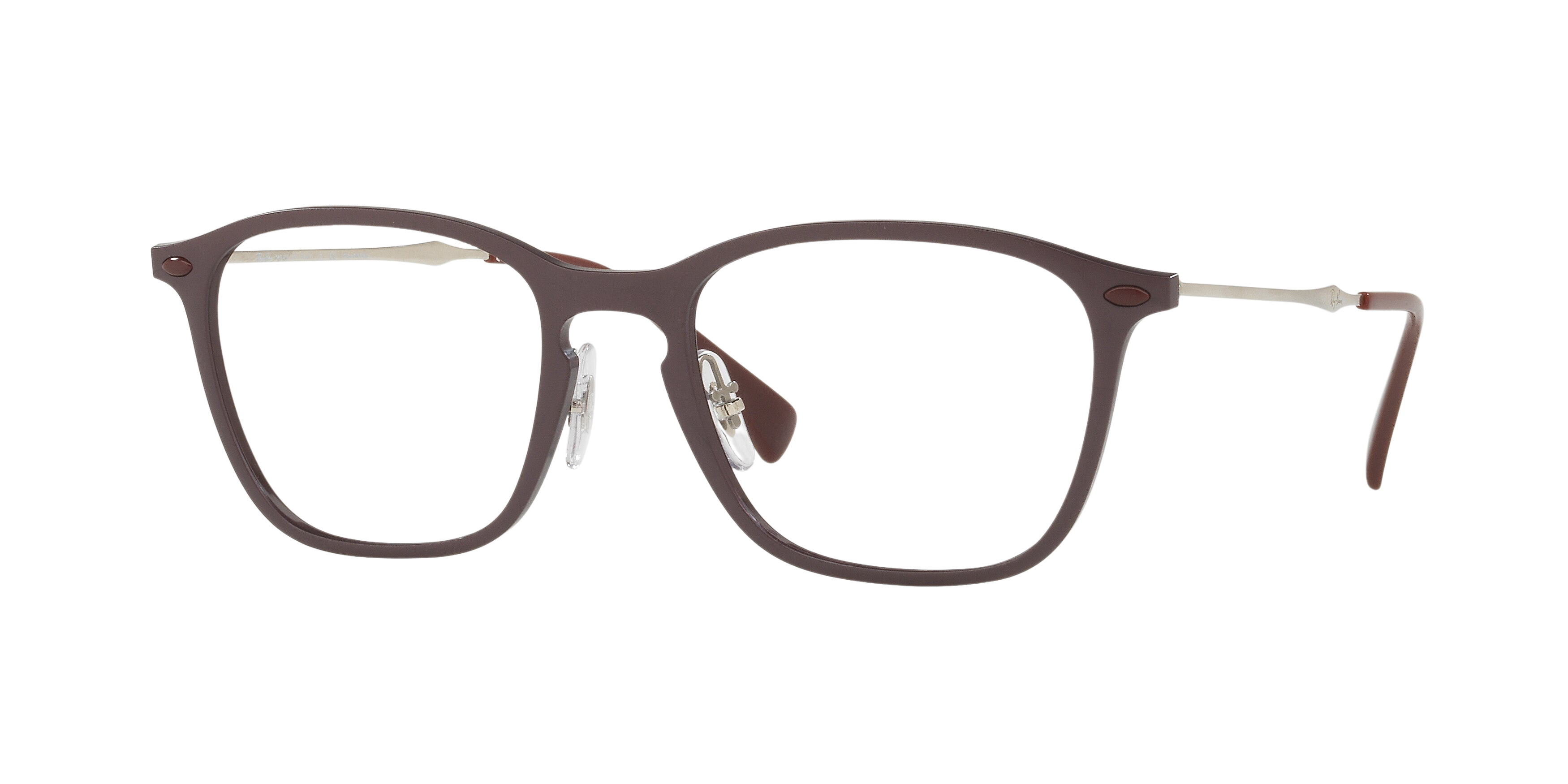 Ray-Ban RX8955 square eyeglasses in Violet Graphene