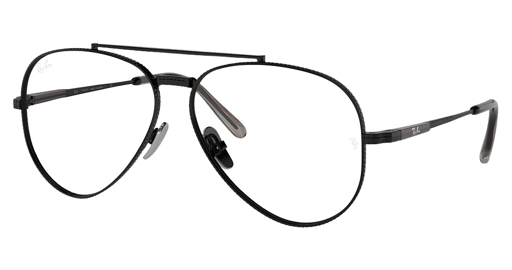Ray-Ban RX8225V AVIATOR TITANIUM aviator eyeglasses in Black