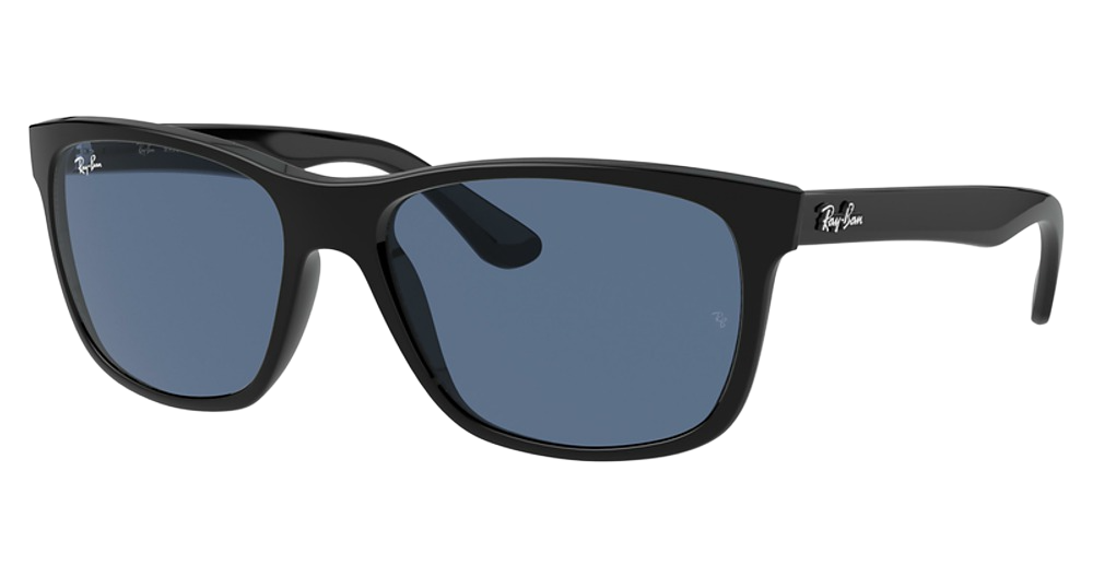 Ray-Ban RB4181 RB4181 round sunglasses in Black/Dark Blue
