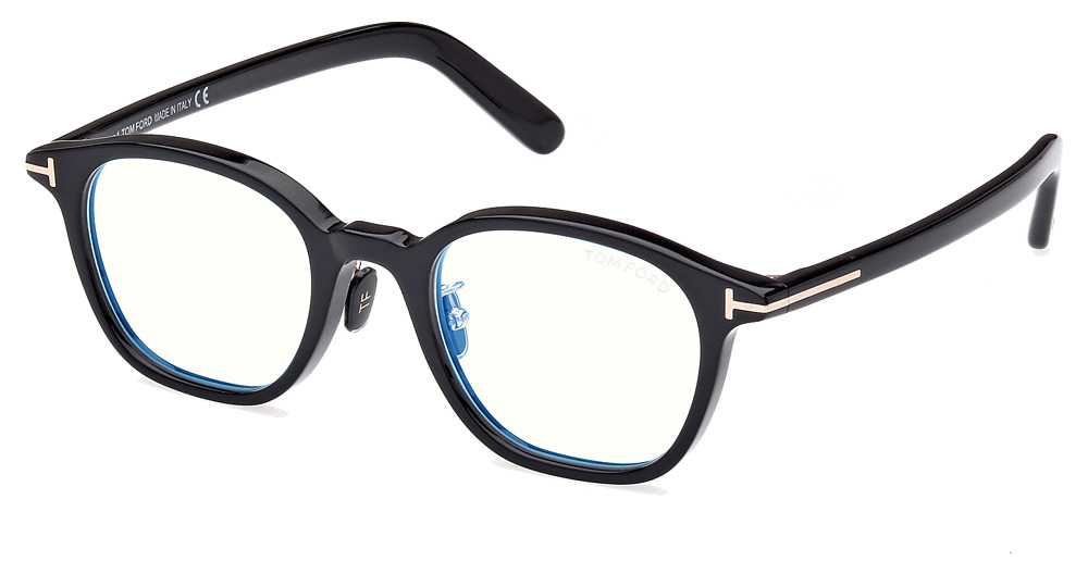 Tom Ford FT5858-D-B square eyeglasses in Shiny Black