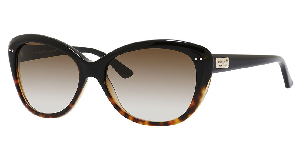 Kate Spade ANGELIQUE/S/US rectangle sunglasses in Bktortfade/Brown Shaded