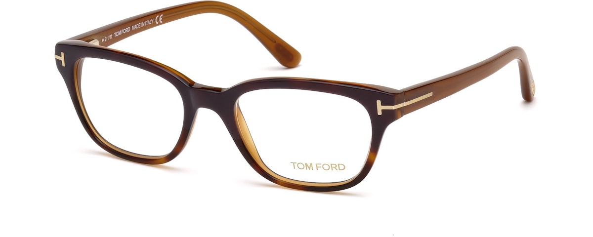 Shiny Dark Violet Top Front, Red Havana, Transparent Brown Temples