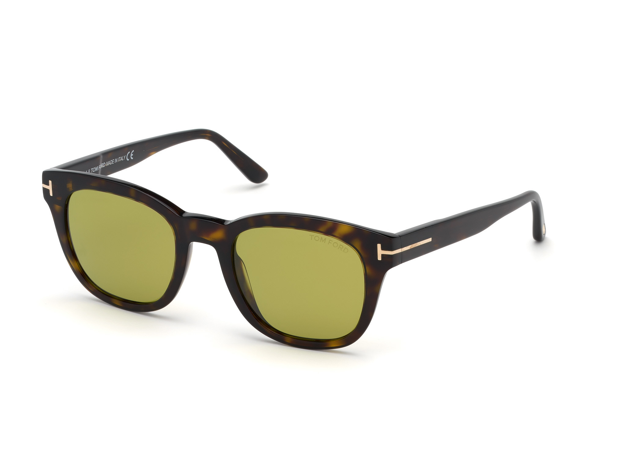 Tom Ford FT0676 Eugenio square sunglasses in Shiny Classic Dark Havana