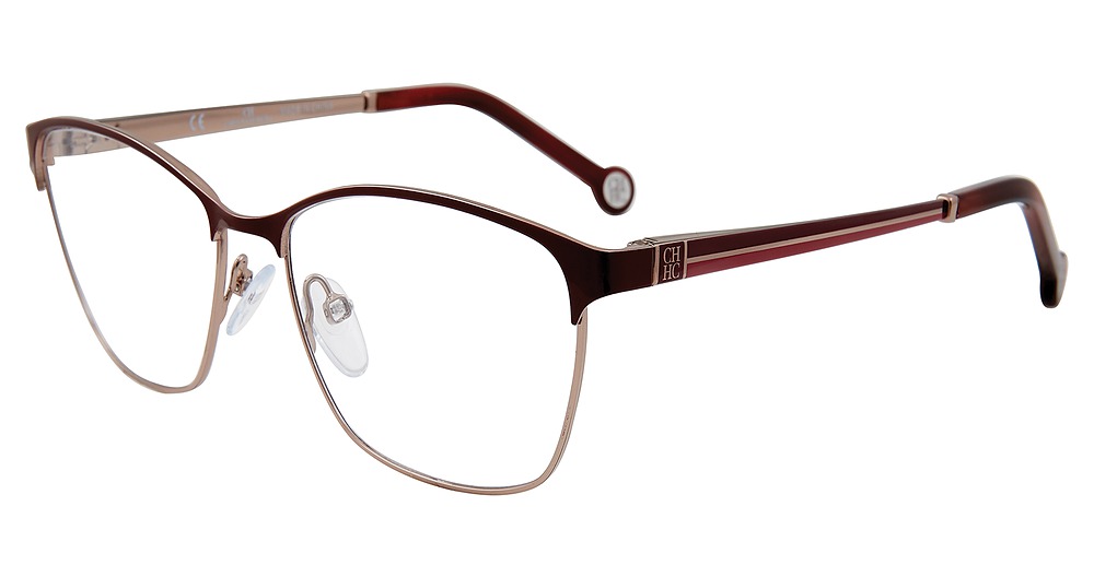 Carolina Herrera VHE125K square eyeglasses in Burgundy 0 E59