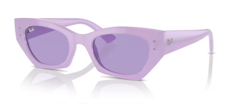 Ray-Ban RB4430F ZENA round sunglasses in Liliac/Violet