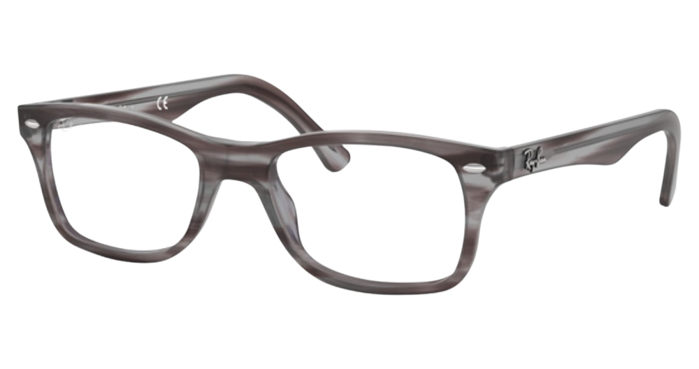 Ray-Ban RX5228F rectangle eyeglasses in Striped Grey