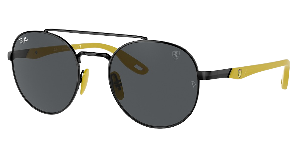 Ray-Ban RB3696M aviator sunglasses in Black/Dark Grey