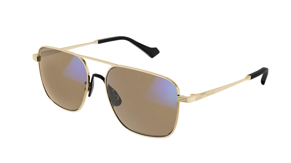 Gucci GG0743S aviator sunglasses in Gold