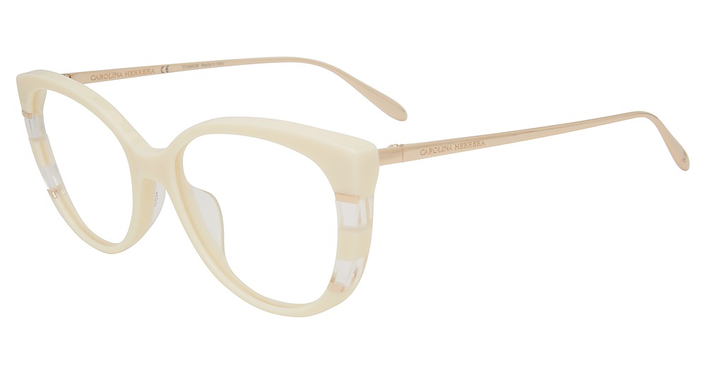 Carolina Herrera VHN629M cateye eyeglasses in Bone 0702
