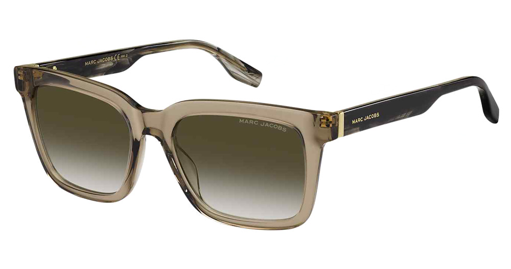 Marc Jacobs MARC 683/S rectangle sunglasses in Beige/Green Shaded
