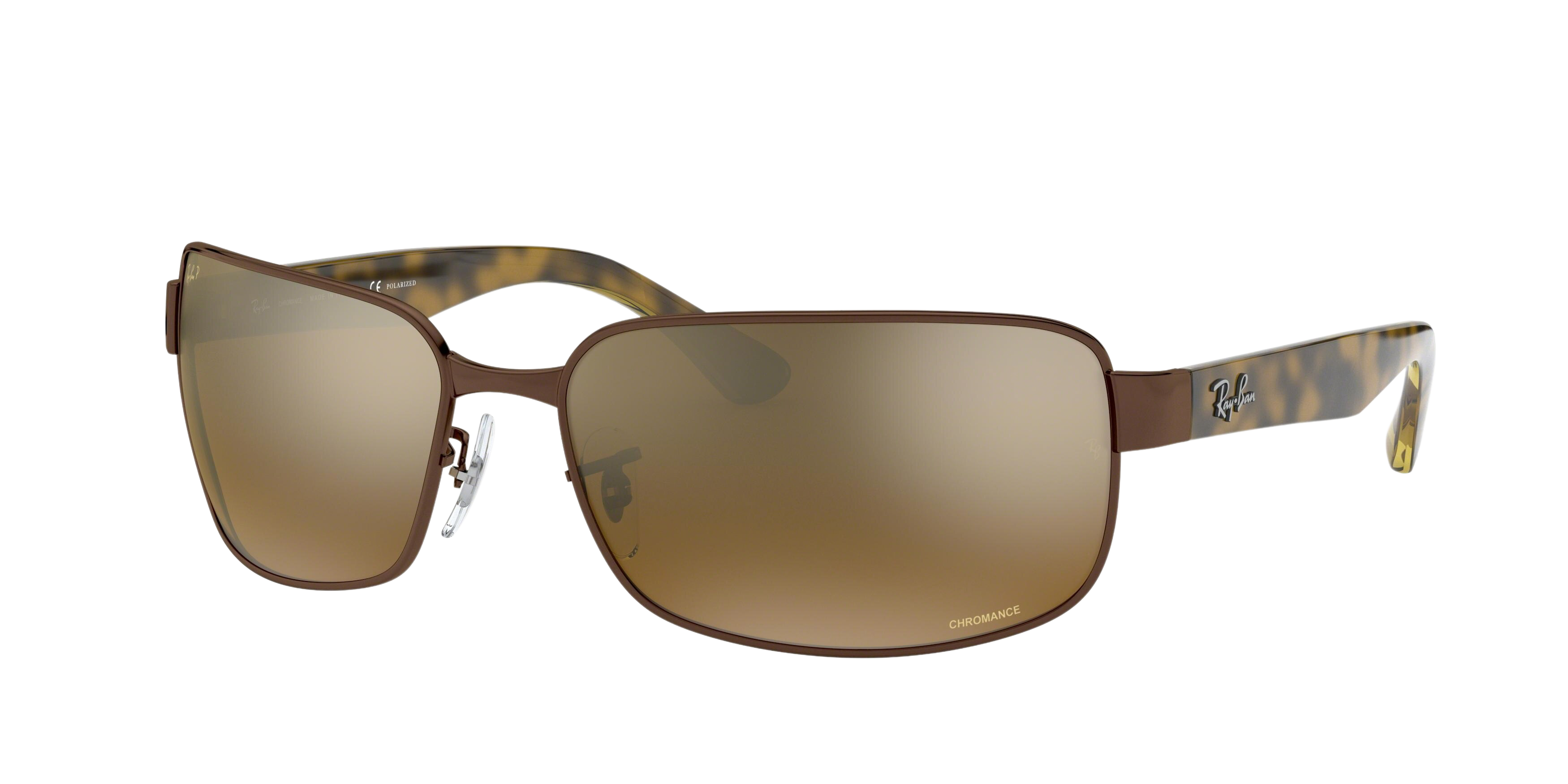 Ray-Ban RB3566CH rectangle sunglasses in Brown