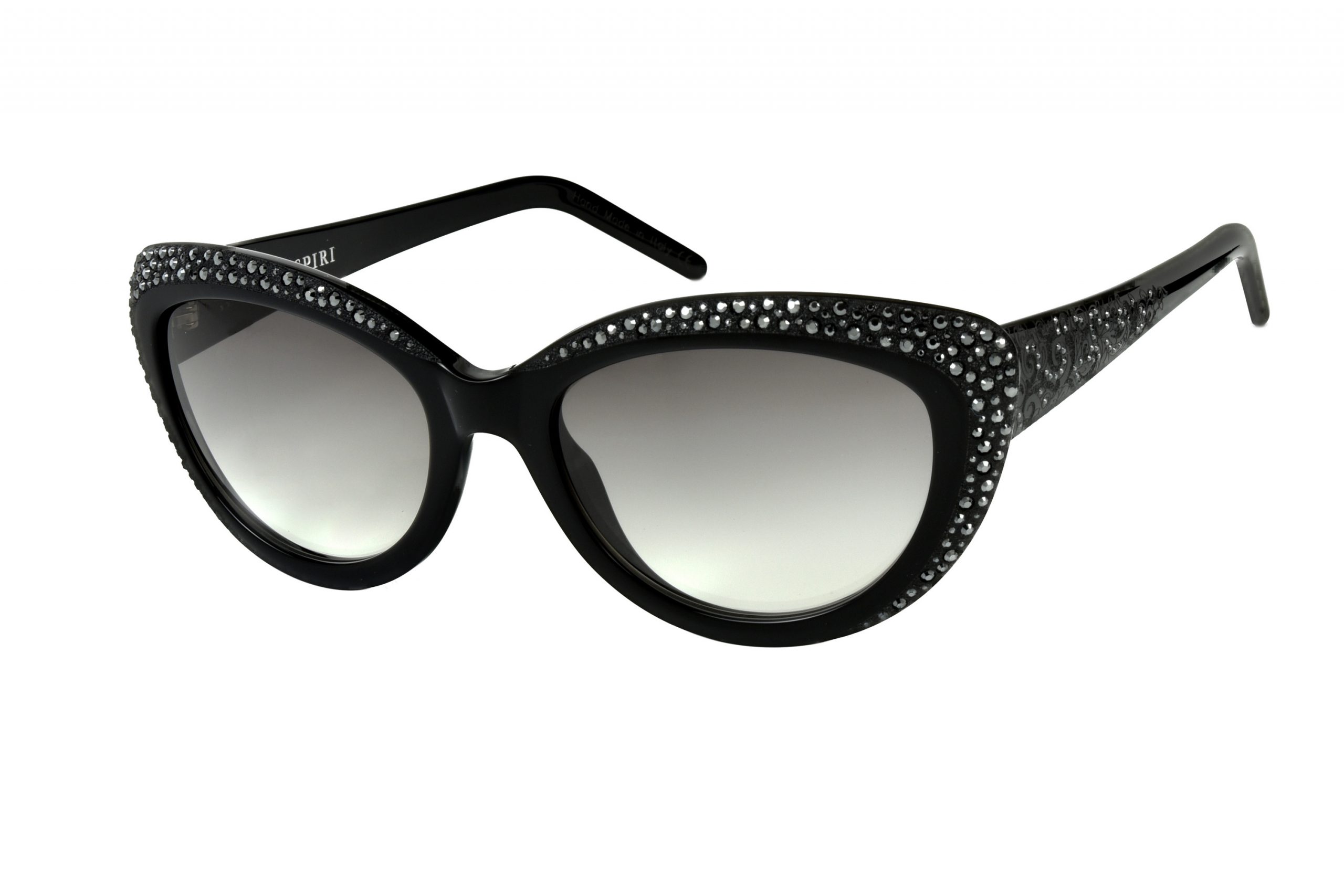Black with black crystals