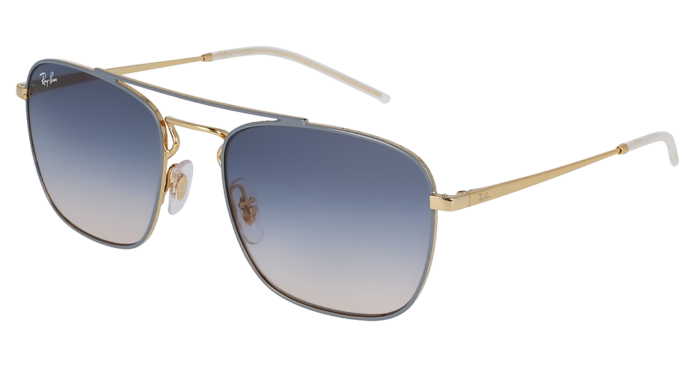 GOLD TOP ON LIGHT GREY / LIGHT BROWN GRADIENT BLUE