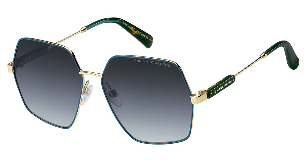 Marc Jacobs MARC 575/S square sunglasses in Gold Teal/Grey Shaded Blue