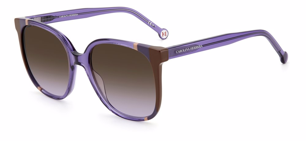 Carolina Herrera CH 0062/S square sunglasses in Violet Brown/Brown Sh Violet