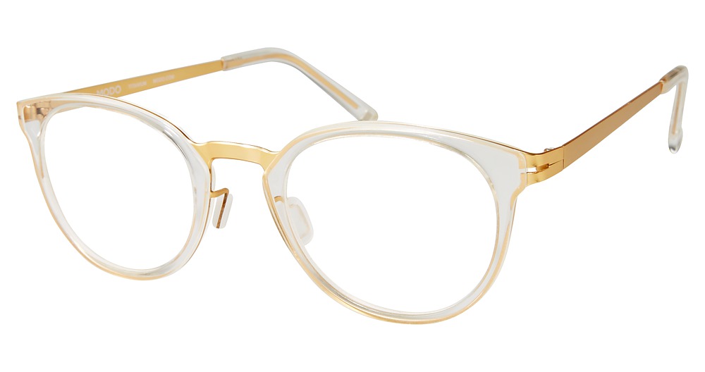 Modo 4509 round eyeglasses in Crystal Gold