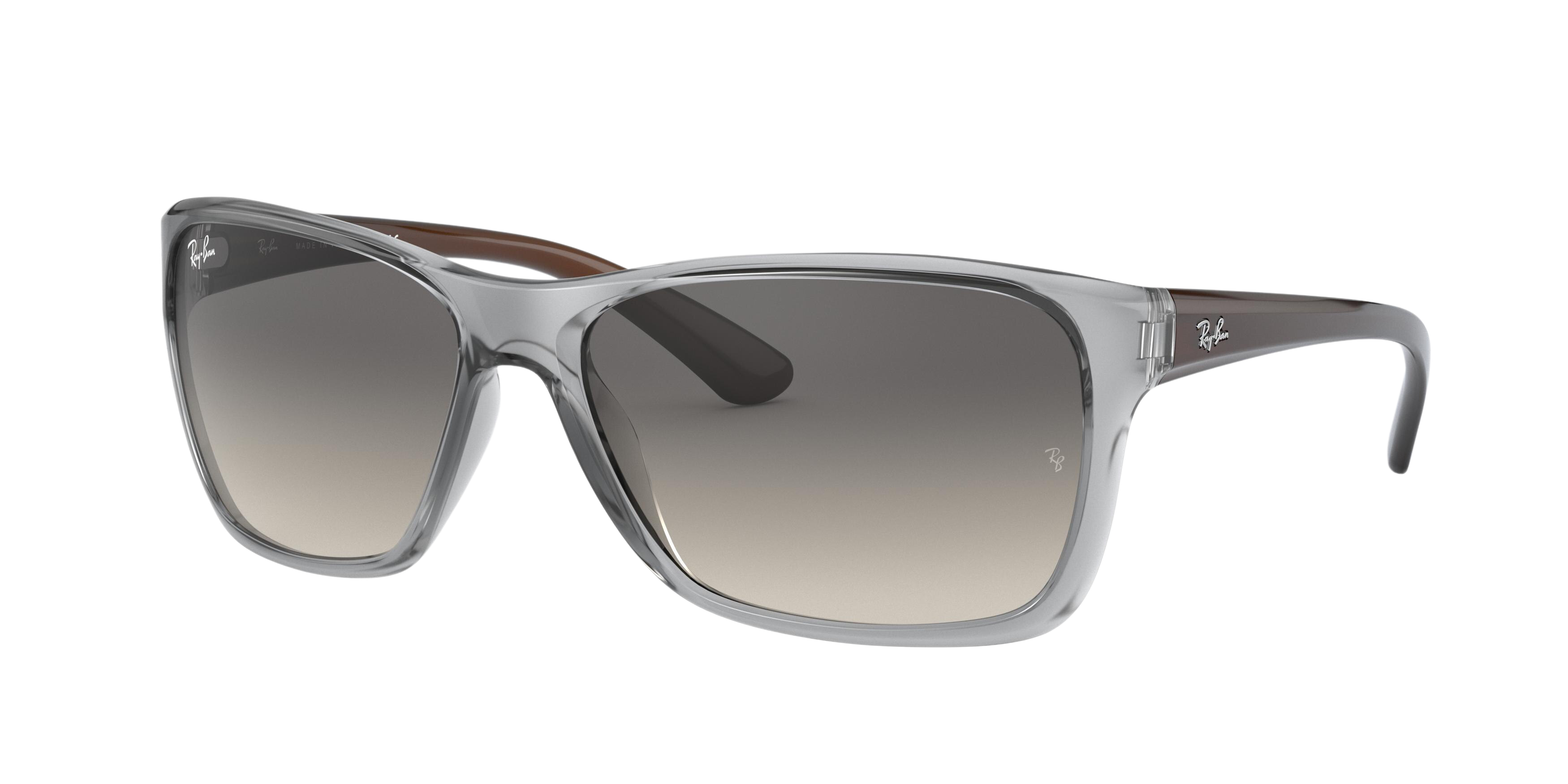 Ray-Ban RB4331F square sunglasses in Transparent Grey