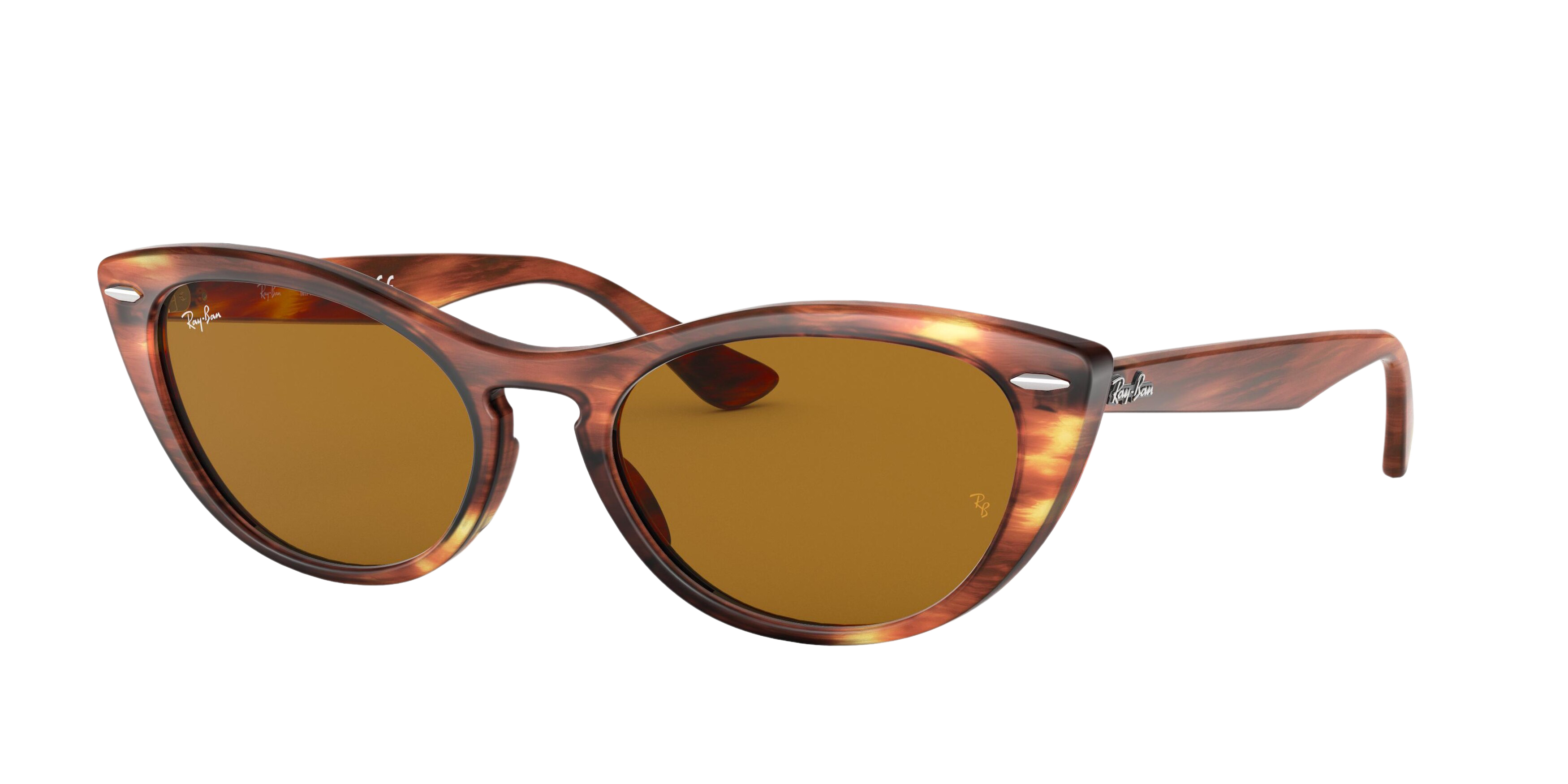 Ray-Ban RB4314N cateye sunglasses in Stripped Brown