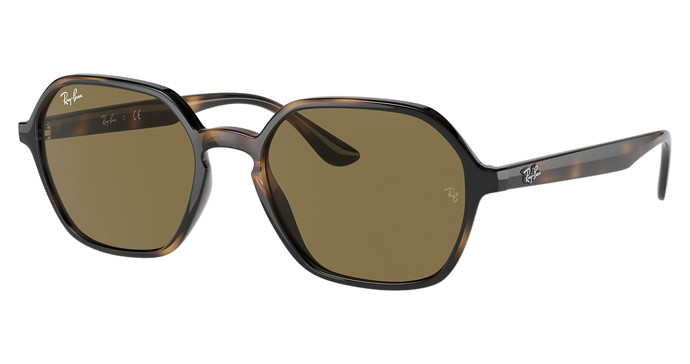 Ray-Ban RB4361F round sunglasses in Havana/Dark Brown