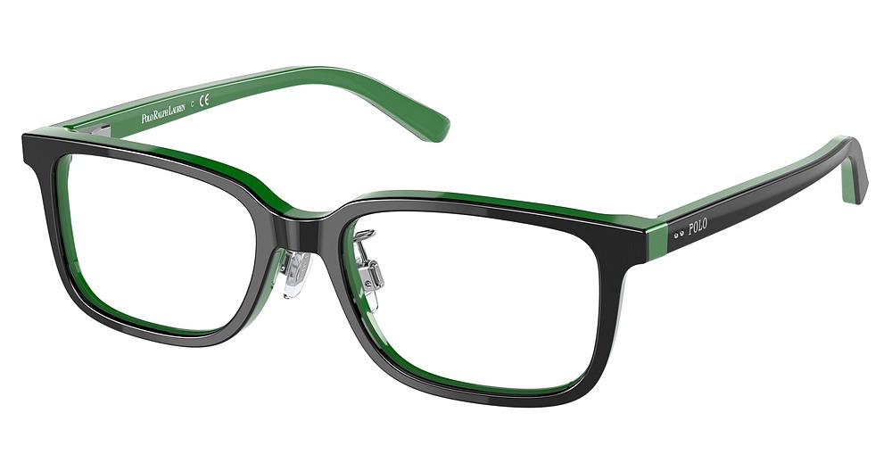 SHINY BLACK ON GREEN