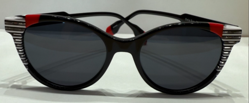 Black White Stripe w/Red