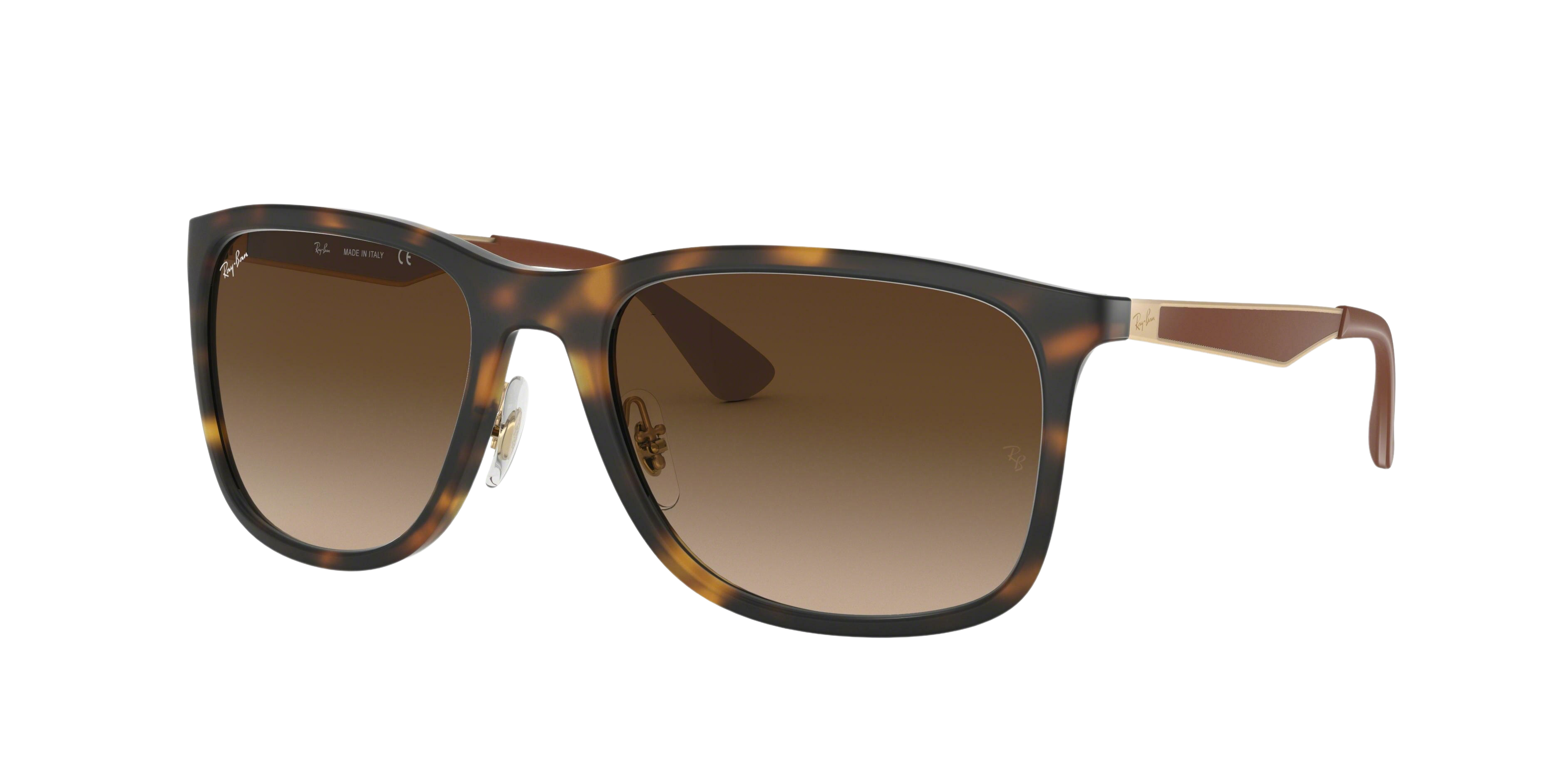 Ray-Ban RB4313 square sunglasses in Matte Havana