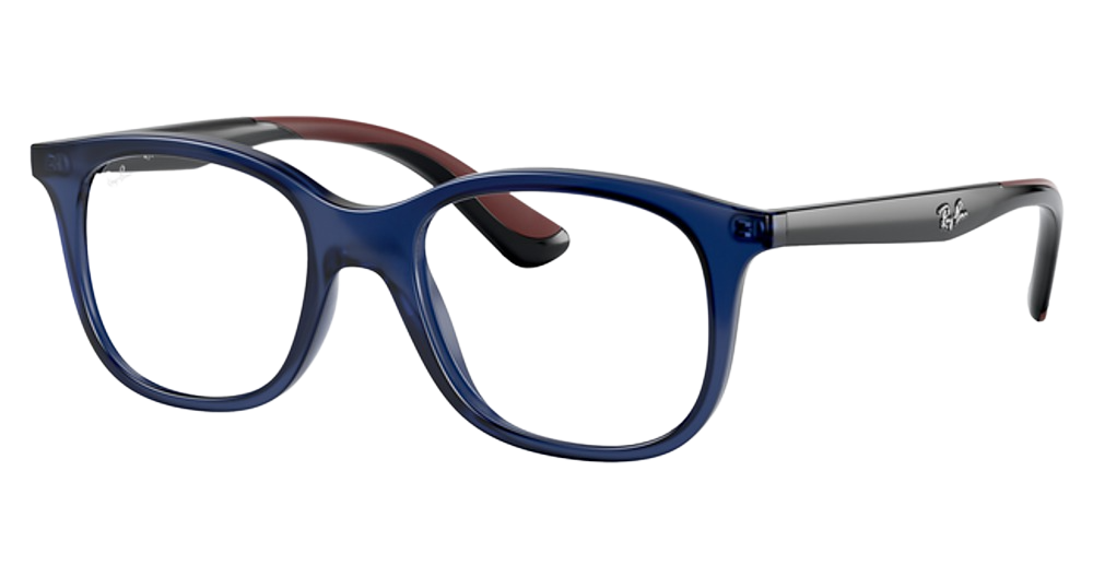 Ray-Ban RY1604 round eyeglasses in Trasparent Blue