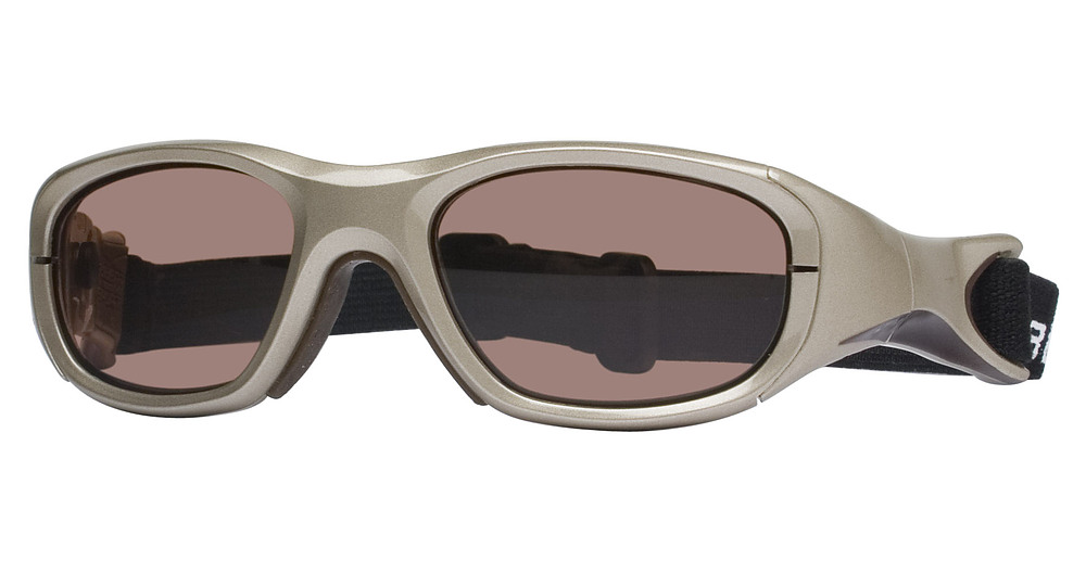Metallic Light Brown/Brown Stripe / Clear with Silver Flash Mirror