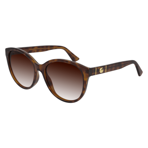 Gucci GG0631S cateye sunglasses in Havana Havana Brown/Cr 39