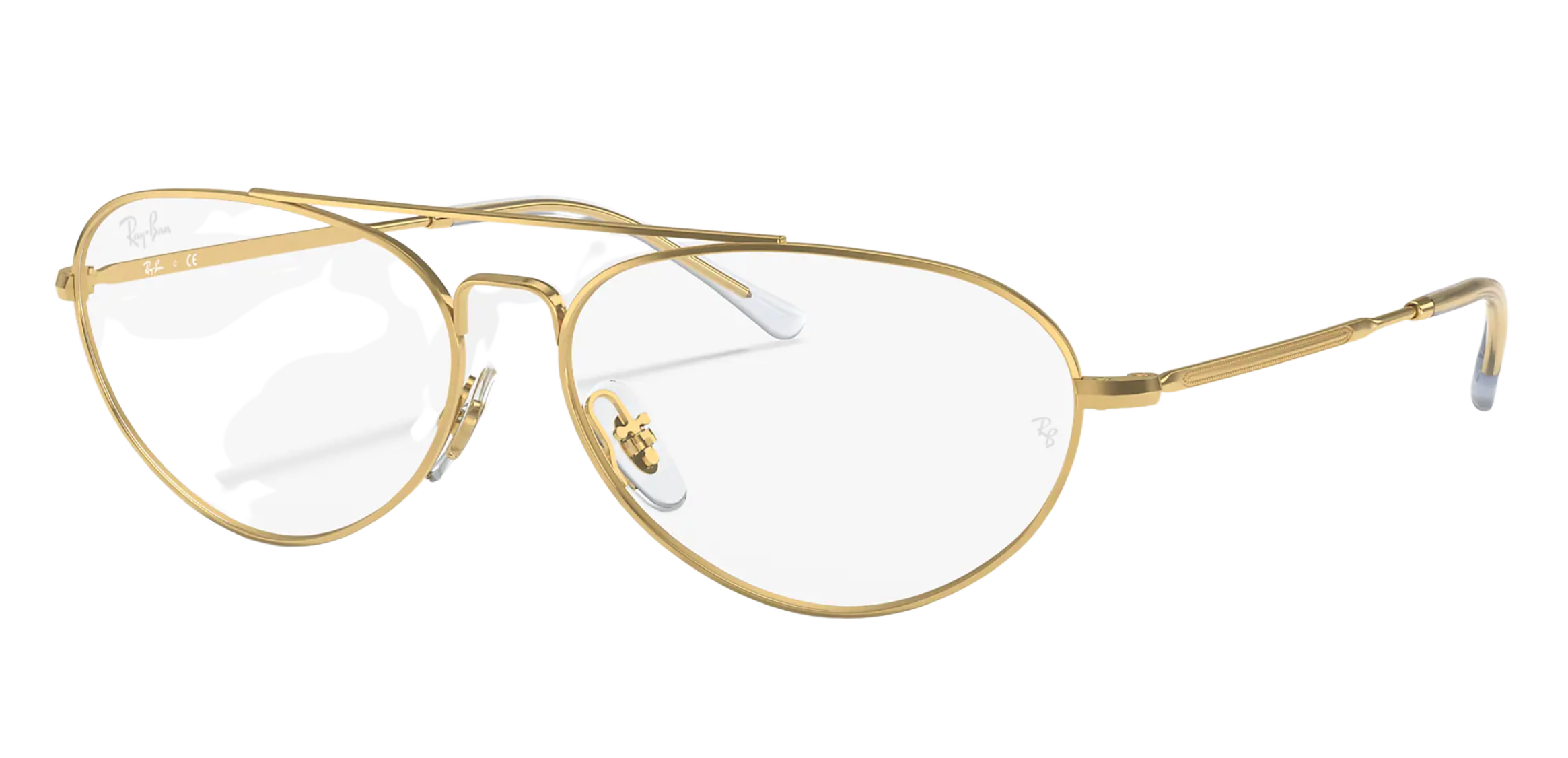 Ray-Ban RX6454 aviator eyeglasses in Shiny Gold
