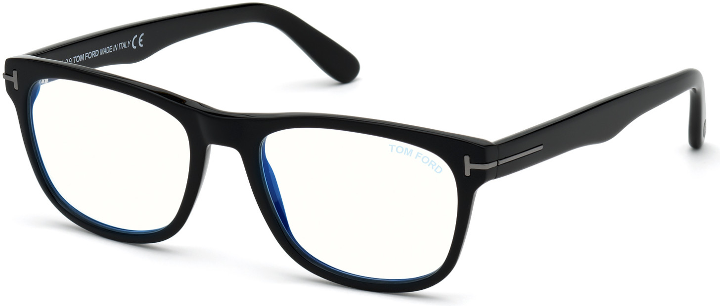Shiny Black/ Blue Block Lenses