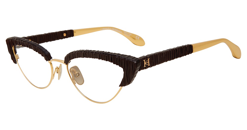 Carolina Herrera VHN058 cateye eyeglasses in Brown 5 Gdm