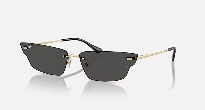 Ray-Ban RB3731 ANH aviator sunglasses in Light Gold/Dark Grey
