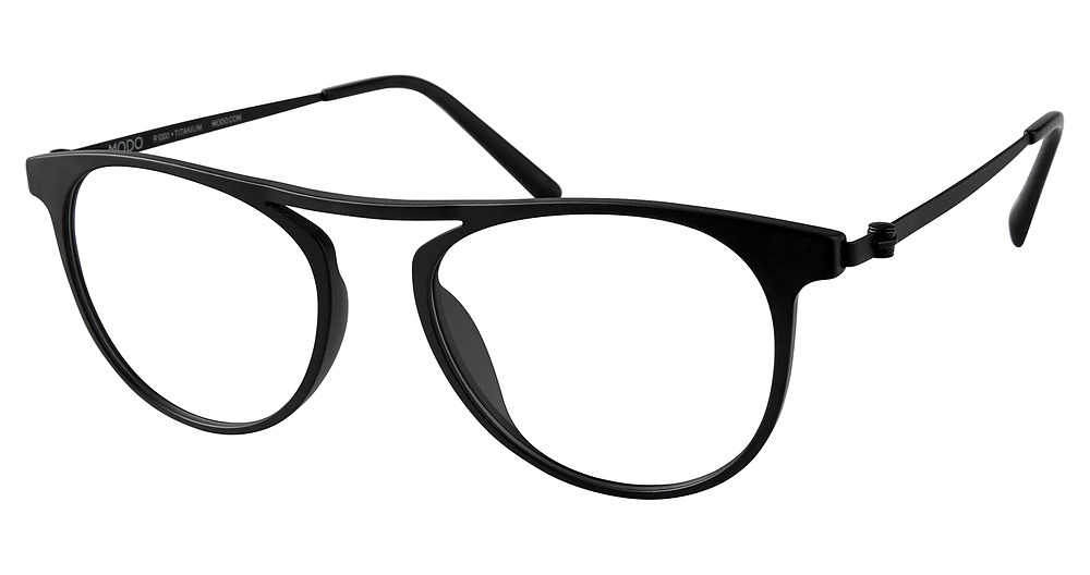 Modo 7012 round eyeglasses in Matte Black