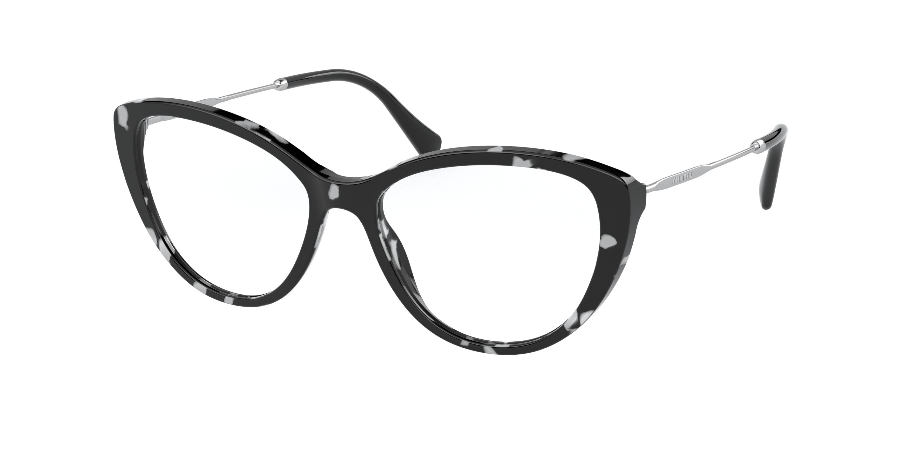 Miu Miu MU 02SV cateye eyeglasses in Havana Black/White