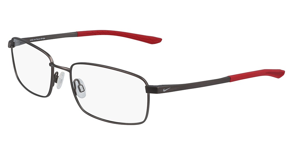 BRUSHED GUNMETAL/GYM RED