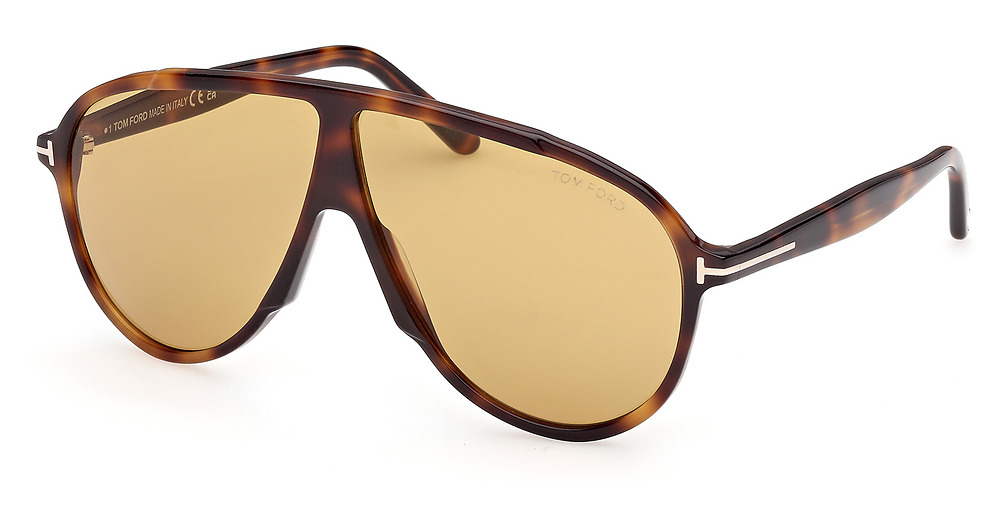 Tom Ford FT1211 aviator sunglasses in Blonde Havana/Brown