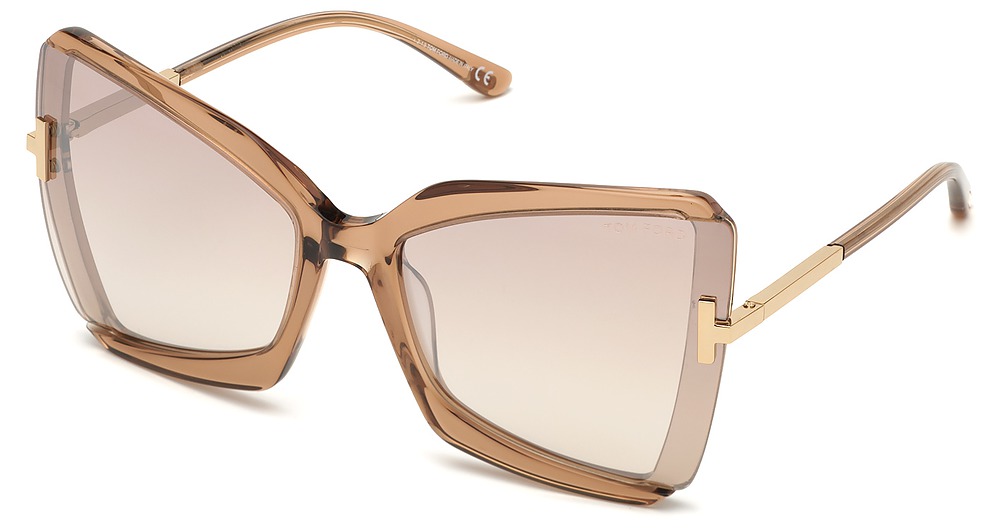 shiny beige / brown mirror