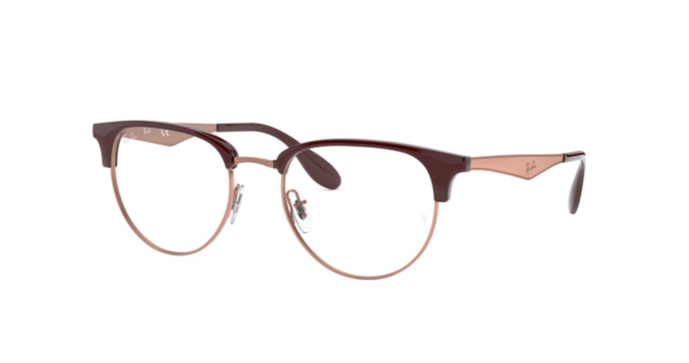 Ray-Ban RX6396 round eyeglasses in Choccolate on Copper