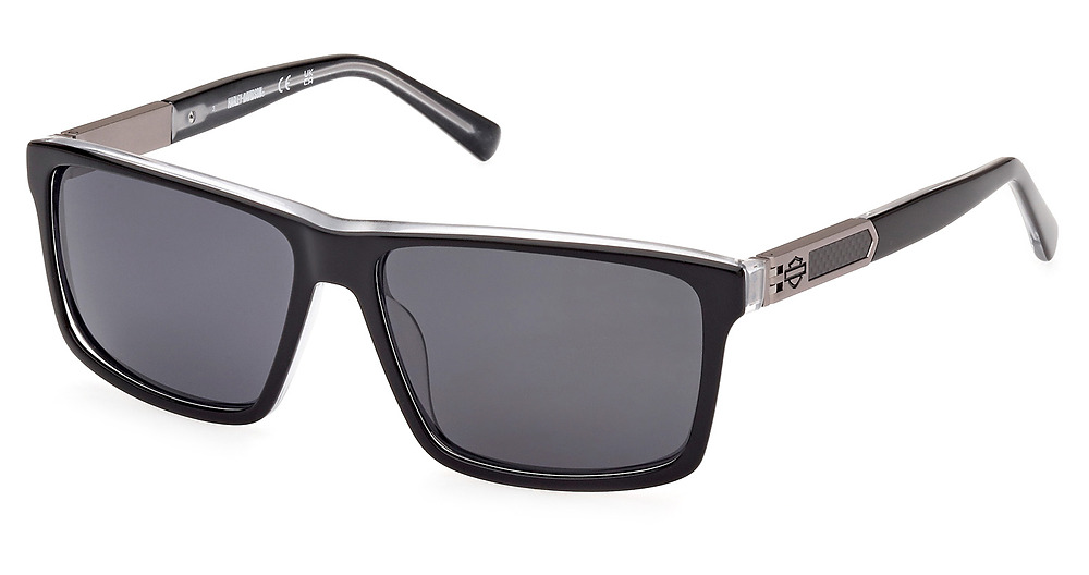 shiny black / smoke polarized